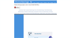 Desktop Screenshot of biotechnology4u.com