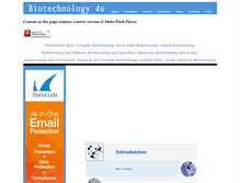 Tablet Screenshot of biotechnology4u.com